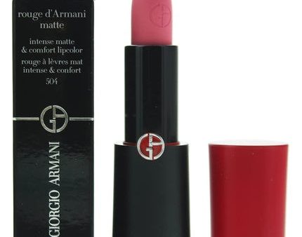 Giorgio Armani Rouge Matte No.504 Russian Rose Lipstick 4g Online now