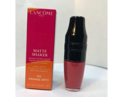 Lancome Matte Shaker 185 Orange Arty 0.20oz Liquid Lipstick Second Matte New Online Hot Sale