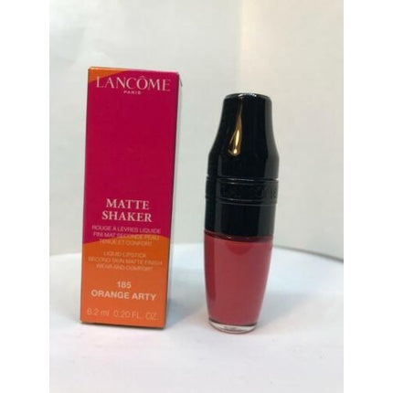 Lancome Matte Shaker 185 Orange Arty 0.20oz Liquid Lipstick Second Matte New Online Hot Sale