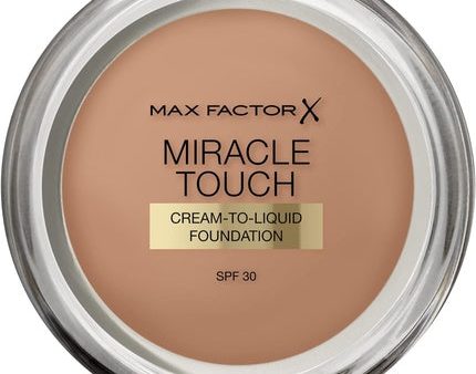 Max Factor Miracle Touch Foundation New and Improved Formula SPF 30 Hyaluronic Acid 11.5g 85 Caramel Sale