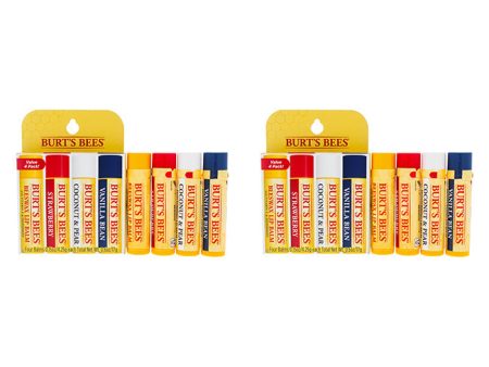 Burts Bees Best Of Burts Moisturizing Lip Balm Set by Burts Bees for Unisex - 4 x 0.15 oz Lip Balm Beeswax, Strawberry, Coconut and Pear, Vanilla Bean - Pack of 2 Sale