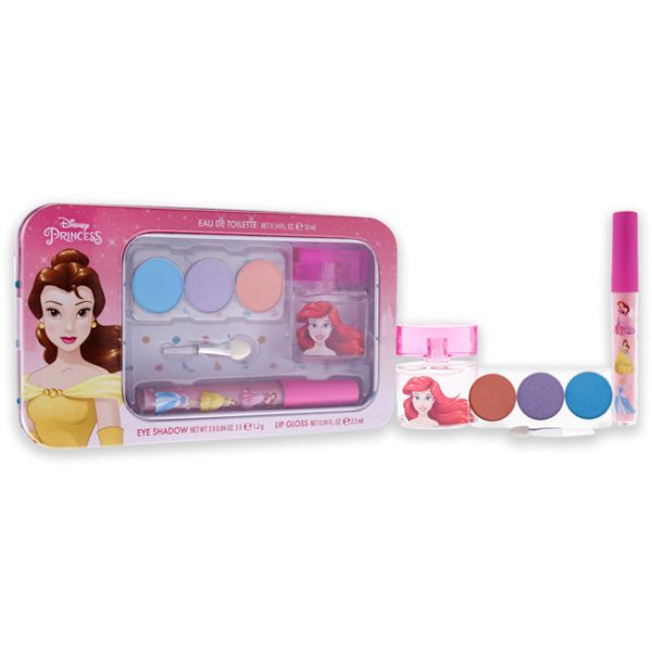 Disney Disney Princess by Disney for Kids - 6 Pc Gift Set 0.34z EDT Spray, 3x0.04oz Eye Shadow, 0.09oz Lip Gloss, Brush Supply