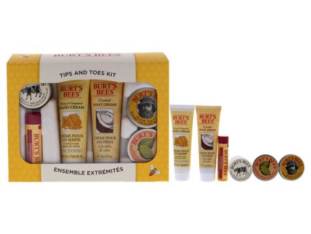 Burts Bees Tips and Toes Kit by Burts Bees for Women - 6 Pc Kit 0.3oz Hand Salve, 0.25oz Almond and Milk Hand Cream, 0.3oz Lemon Butter Cuticle Cream, 0.75oz Coconut Foot Cream, 0.75oz Honey and Grapeseed Hand Cream, 0.15oz Pomegranate Moisturizing Lip Ba Online Sale