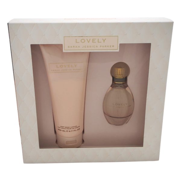 Sarah Jessica Parker Lovely by Sarah Jessica Parker for Women - 2 Pc Gift Set 1.7oz EDP Spray, 6.7oz Soft Body Lotion Hot on Sale