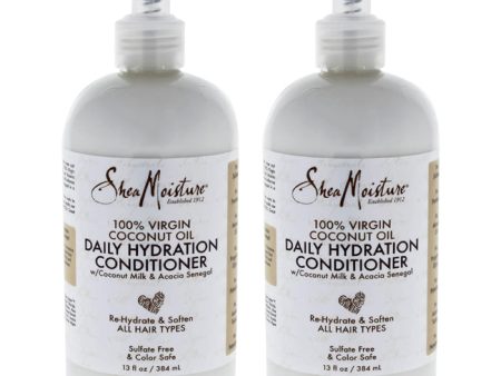 Shea Moisture 100% Virgin Coconut Oil Daily Hydration Conditioner - Pack of 2 by Shea Moisture for Unisex - 13 oz Conditioner For Discount