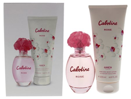 Parfums Gres Cabotine Rose by Parfums Gres for Women - 2 Pc Gift Set 3.4oz EDT Spray, 6.76oz Perfumed Body Lotion Supply