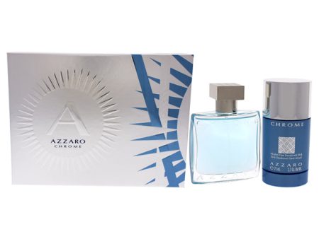 Azzaro Chrome by Azzaro for Men - 2 Pc Gift Set 1.5oz EDT Spray, 2.5oz Alcohol Free Deodorant Stick Online