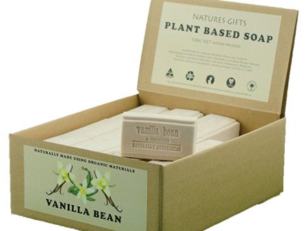 Clover Fields Natures Gifts Plant Based Soap Vanilla Bean 100g x 36 Display Fashion