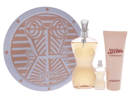 Jean Paul Gaultier Classique by Jean Paul Gaultier for Women - 3 Pc Gift Set 3.4 oz EDT Spray, 0.2oz EDT Spray, 2.5oz Perfumed Body Lotion Online