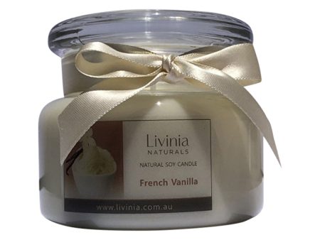 Livinia Natural Livinia Soy Candle Apothecary Jar French Vanilla Fragrance Oil Fashion