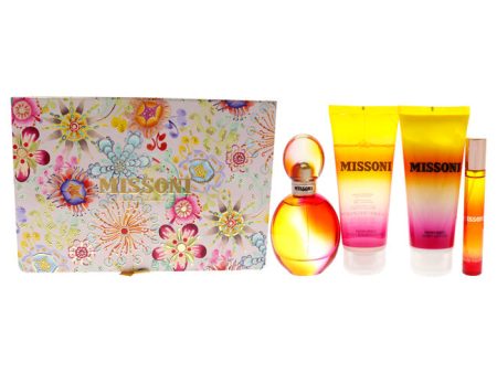 Missoni Missoni by Missoni for Women - 4 Pc Gift Set 1.7oz EDT Spray, 0.3oz EDT Spray, 3.4oz Body Lotion, 3.4oz Bath and Shower Gel Supply