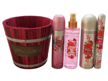 Cuba Cuba Heartbreaker by Cuba for Women - 4 Pc Gift Set 3.3oz EDP Spray, 1.7oz EDP Spray, 6.6oz Body Spray, 6.6oz Body Splash Online Sale