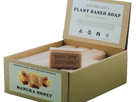 Clover Fields Natures Gifts Plant Based Soap Manuka Honey 100g x 36 Display on Sale