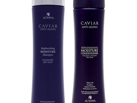 Alterna Caviar Anti Aging Replenishing Moisture Shampoo and Conditioner Kit by Alterna for Unisex - 2 Pc Kit 8.5oz Shampoo, 8.5oz Conditioner For Cheap