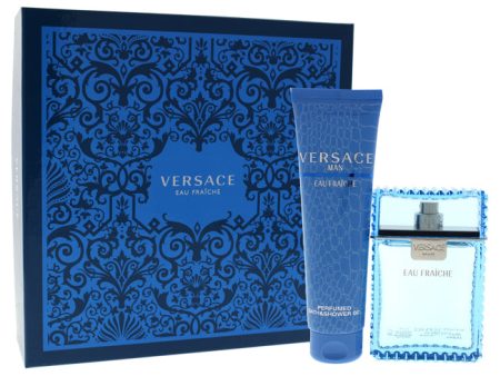 Versace Versace Man Eau Fraiche by Versace for Men - 2 Pc Gift Set 3.4oz EDT Spray, 5oz Perfumed Bath and Shower Gel For Cheap