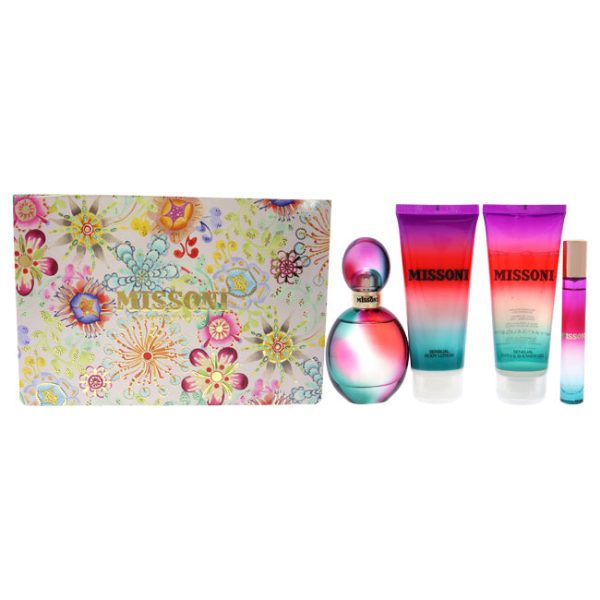 Missoni Missoni by Missoni for Women - 4 Pc Gift Set 1.7oz EDP Spray, 0.3oz EDP Spray, 3.4oz Body Lotion, 3.4oz Bath and Shower Gel on Sale