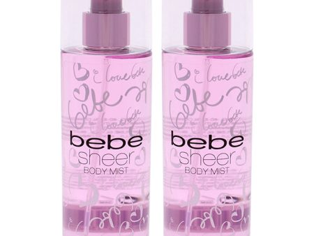 Bebe Bebe Sheer by Bebe for Women - 8.4 oz Body Mist - Pack of 2 For Cheap