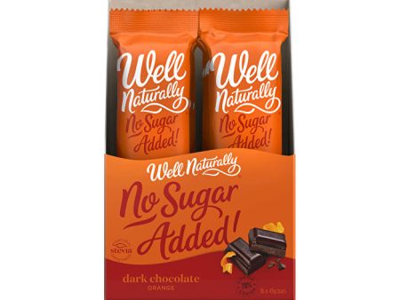 Well Naturally No Added Sugar Bar Dark Chocolate Orange 45g x 16 Display Sale