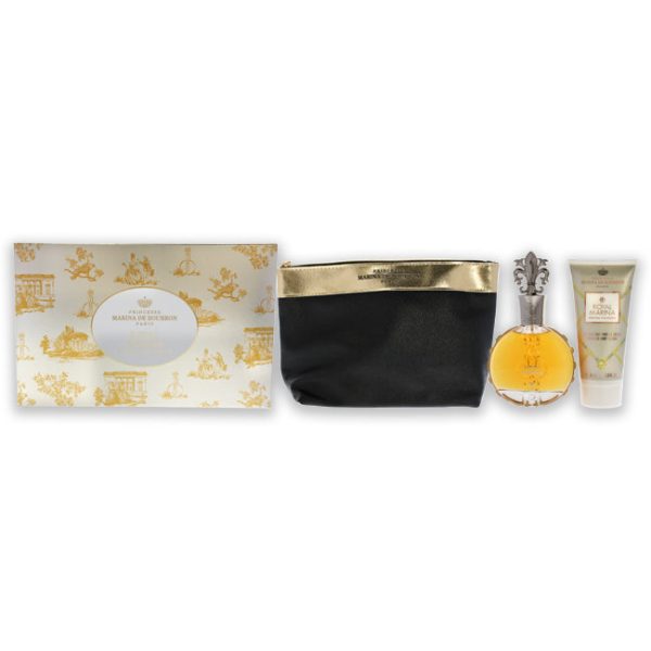 Princesse Marina De Bourbon Royal Marina Diamond by Princesse Marina De Bourbon for Women - 3 Pc Gift Set 3.4oz EDP Spray, 3.3oz Body Lotion, Pouch For Discount