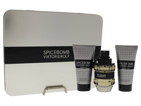 Viktor and Rolf Spicebomb by Viktor and Rolf for Men - 3 Pc Gift Set 1.7oz EDT Spray, 1.7oz Non Foaming Shaving Cream, 1.7oz After Shave Balm on Sale