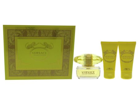 Versace Versace Yellow Diamond by Versace for Women - 3 Pc Gift Set 1.7oz EDT Spray, 1.7oz Shower Gel, 1.7oz Body Lotion For Sale