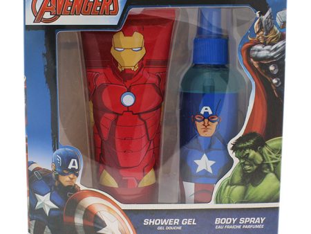 Marvel Avengers by Marvel for Kids - 2 Pc Gift Set 5.1oz Shower Gel, 5.1oz Body Spray Online