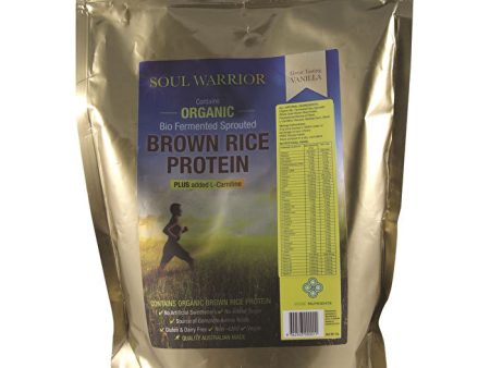 Wise Nutrients Soul Warrior Organic Brown Rice Protein Vanilla Plus L-Carnitine 1kg Fashion