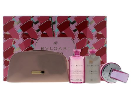 Bvlgari Omnia Pink Sapphire by Bvlgari for Women - 4 Pc Gift Set 2.2oz EDT Spray, 2.5oz Body Lotion, 2.5oz Bath and Shower Gel, Pouch Hot on Sale