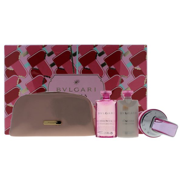 Bvlgari Omnia Pink Sapphire by Bvlgari for Women - 4 Pc Gift Set 2.2oz EDT Spray, 2.5oz Body Lotion, 2.5oz Bath and Shower Gel, Pouch Hot on Sale