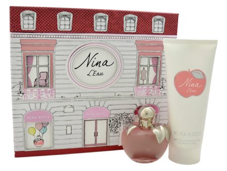 Nina Ricci Nina LEau by Nina Ricci for Women - 2 Pc Gift Set 2.7oz Eau Fraiche Spray, 6.8oz Delicate Body Lotion Online