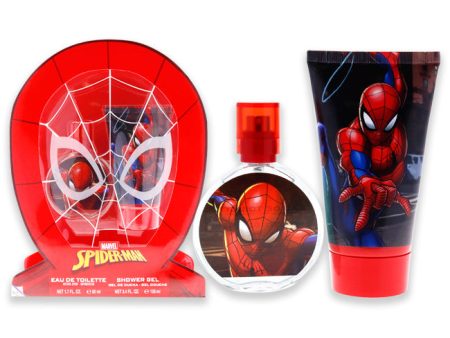 Marvel Spider Man by Marvel for Kids - 2 Pc Gift Set 1.7oz EDT Spray, 3.4oz Shower Gel Cheap