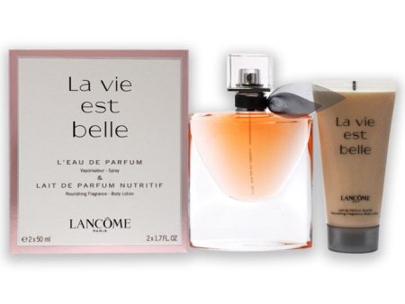 Lancome La Vie Est Belle by Lancome for Women - 2 Pc Gift Set 1.7oz Leau De Parfum Natural Spray, 1.7oz Body Lotion Online