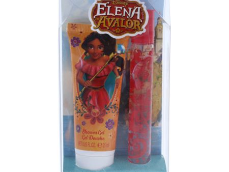 Disney Elena Of Avalor by Disney for Kids - 2 Pc Gift Set 0.34oz Roll On Perfume, 0.85oz Shower Gel Online now