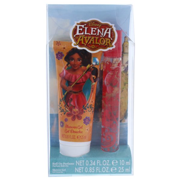 Disney Elena Of Avalor by Disney for Kids - 2 Pc Gift Set 0.34oz Roll On Perfume, 0.85oz Shower Gel Online now