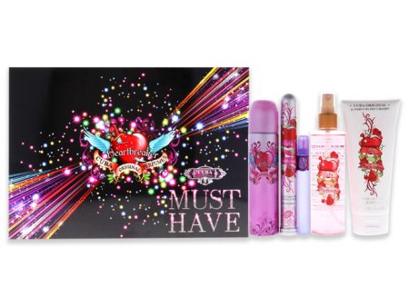 Cuba Cuba Must Have Heartbreaker by Cuba for Women - 5 Pc Gift Set 3.4oz EDP Spray, 1.17oz EDP Spray, 0.5oz EDP Spray, 6.7oz Body Spray, 6.7oz Body Splash Cheap