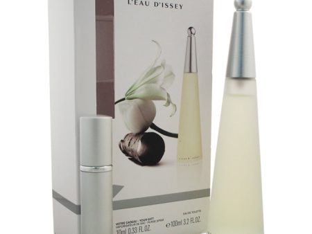 Issey Miyake Leau Dissey by Issey Miyake for Women - 2 Pc Gift Set 3.2oz EDT Spray, 0.33 Purse Spray Online Hot Sale