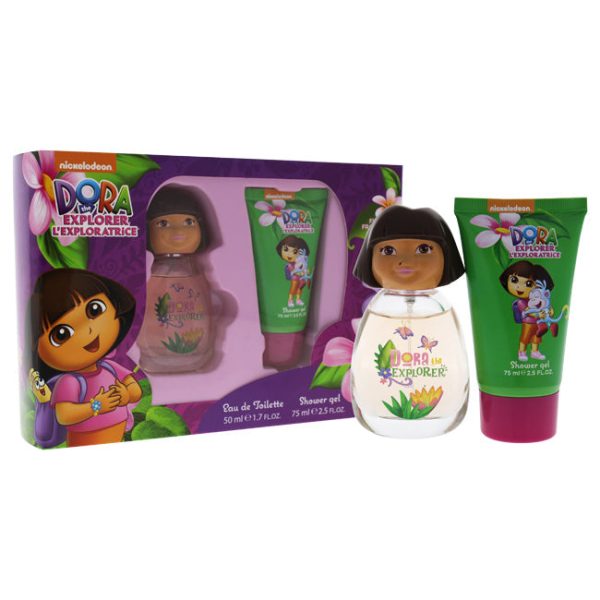 Marmol and Son Dora the Explorer by Marmol and Son for Kids - 2 Pc Gift Set 1.7oz EDT Spray, 2.5oz Shower Gel Supply