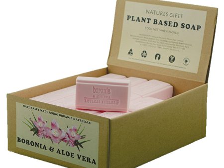 Clover Fields Natures Gifts Plant Based Soap Boronia & Aloe Vera 100g x 36 Display Cheap