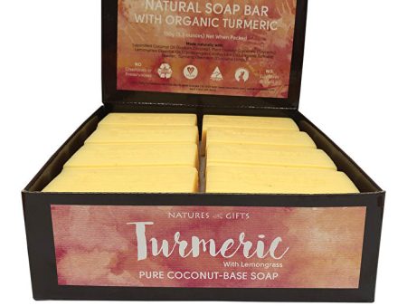 Clover Fields Natures Gifts Turmeric with Lemongrass Coconut-Base Soap 150g x 16 Display Sale