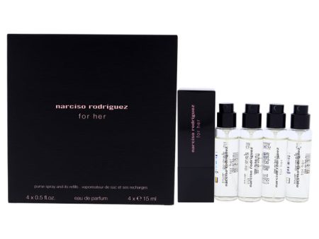 Narciso Rodriguez Narciso Rodriguez Miniature Set by Narciso Rodriguez for Women - 5 Pc Mini Gift Set 4 x 0.5oz EDP Spray (Refills), Purse Spray on Sale