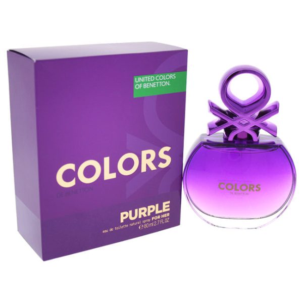 United Colors of Benetton Colors Purple by United Colors of Benetton for Women - 2.7 oz EDT Spray For Sale