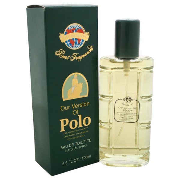 The Worlds Best Fragrances Our Version of Polo by The Worlds Best Fragrances for Men - 3.3 oz EDT Spray Cheap