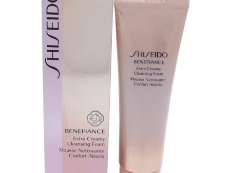 Shiseido Benefiance Extra Creamy Cleansing Foam by Shiseido for Unisex - 4.4 oz Cream For Cheap