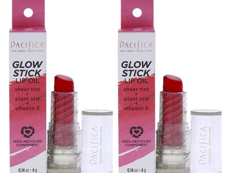 Pacifica Glow Stick Lip Oil - Rosy Glow by Pacifica for Women - 0.14 oz Lip Oil - Pack of 2 Cheap