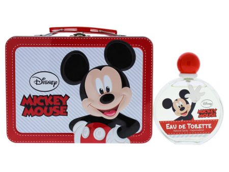 Disney Mickey Mouse by Disney for Kids - 2 Pc Gift Set 3.4oz EDT Spray, Metallic Box on Sale