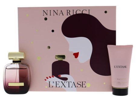 Nina Ricci LExtase by Nina Ricci for Women - 2 Pc Gift Set 1.7oz EDP Spray, 2.5oz Sensual Body Lotion Fashion