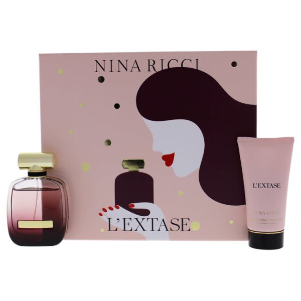 Nina Ricci LExtase by Nina Ricci for Women - 2 Pc Gift Set 1.7oz EDP Spray, 2.5oz Sensual Body Lotion Fashion