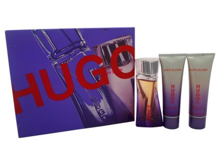 Hugo Boss Pure Purple by Hugo Boss for Women - 3 Pc Gift Set 1.6oz EDP Spray, 1.6oz Body Lotion, 1.6oz Shower Gel Fashion