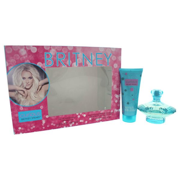 Britney Spears Curious by Britney Spears for Women - 2 Pc Gift Set 3.3oz EDP Spray, 3.3oz Deliciously Whipped Body Souffle For Sale