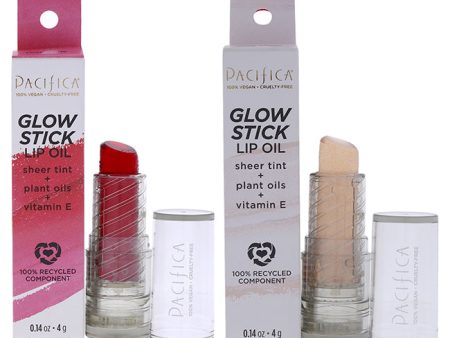 Pacifica Glow Stick Lip Oil Kit by Pacifica for Women - 2 Pc Kit 0.14oz Lip Oil - Pink Sheer, 0.14oz Lip Oil - Rosy Glow Online